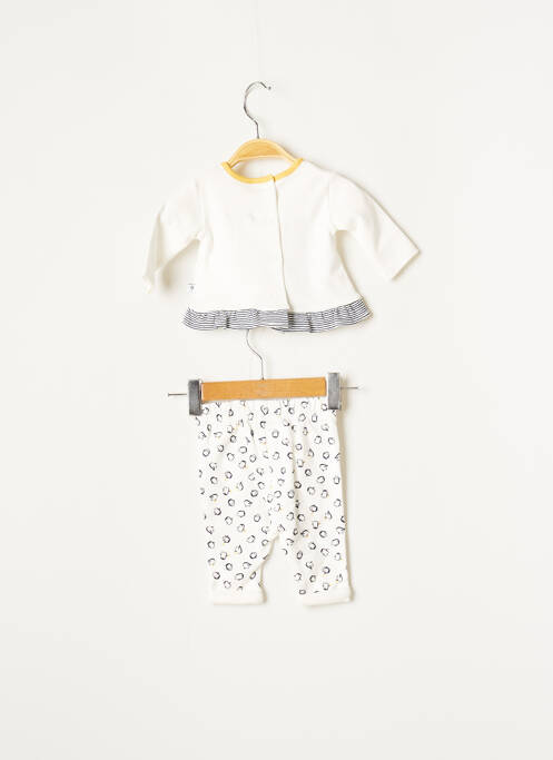 Ensemble haut/bas ecru ABSORBA pour fille