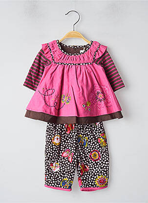 Robe courte rose CATIMINI fille
