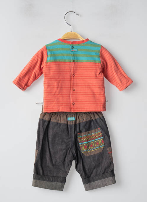 Ensemble haut/bas orange CATIMINI pour garçon