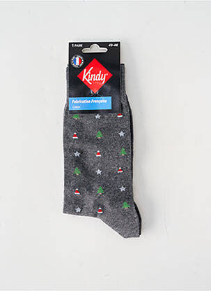 Chaussettes gris KINDY homme