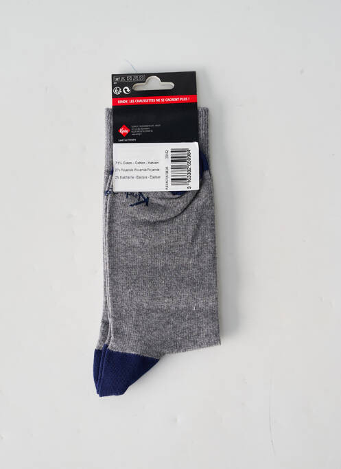 Chaussettes gris KINDY pour homme