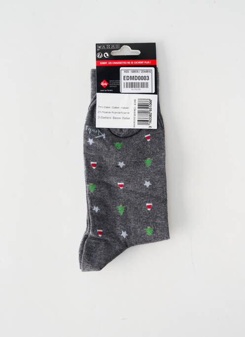 Chaussettes gris KINDY pour homme