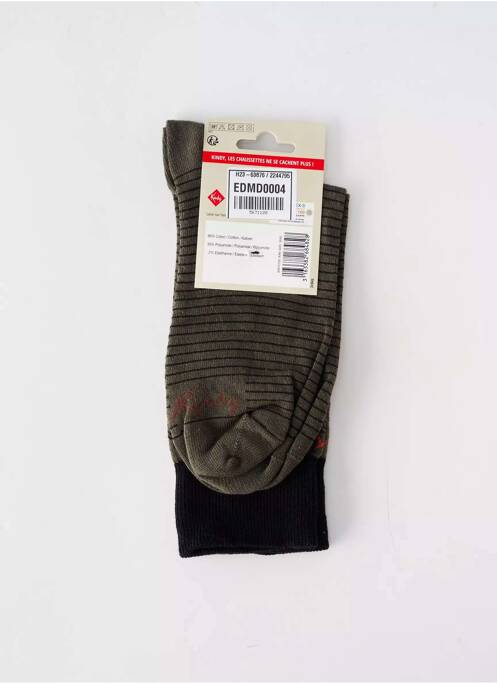 Chaussettes kaki KINDY pour homme