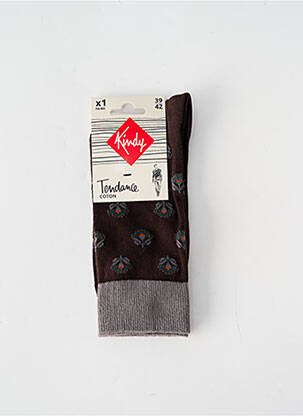 Chaussettes marron KINDY homme