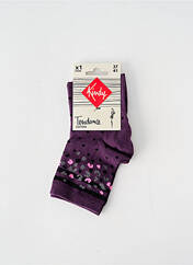 Chaussettes violet KINDY pour femme seconde vue