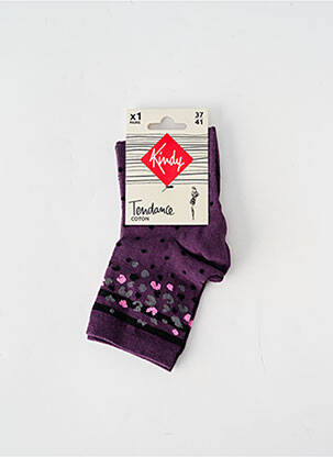 Chaussettes violet KINDY pour femme