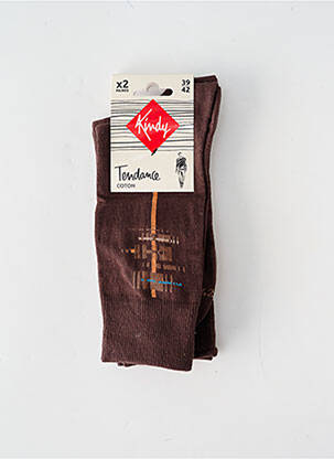 Chaussettes marron KINDY homme