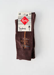 Chaussettes marron KINDY homme