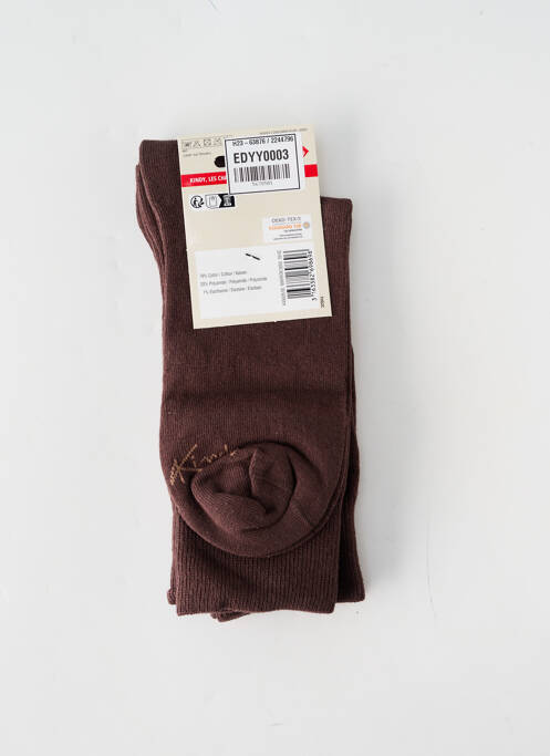 Chaussettes marron KINDY pour homme