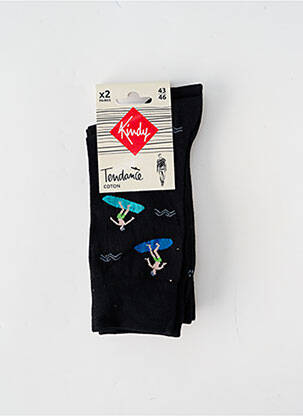 Chaussettes noir KINDY homme