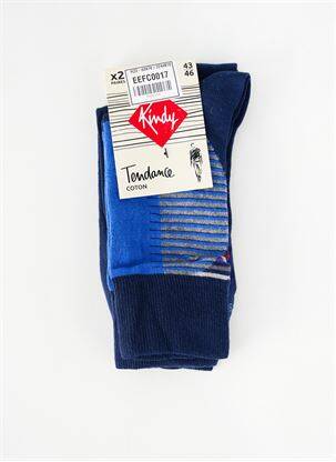 Chaussettes bleu KINDY pour homme