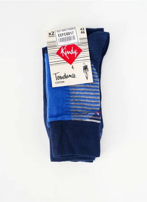 Chaussettes bleu KINDY pour homme