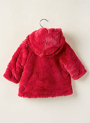 Manteau long rose 3 POMMES fille