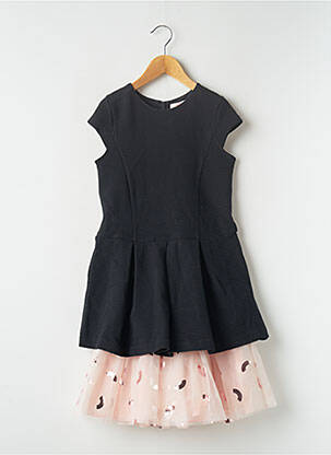 Robe mi-longue noir CATIMINI fille