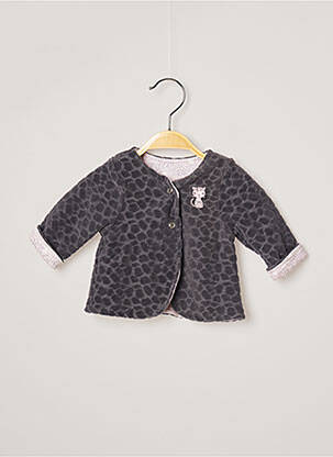 Gilet manches longues gris 3 POMMES fille