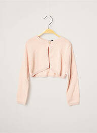 Gilet manches longues rose 3 POMMES fille