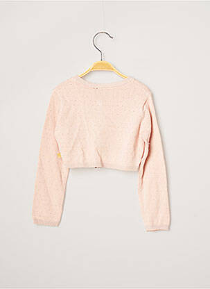 Gilet manches longues rose 3 POMMES fille
