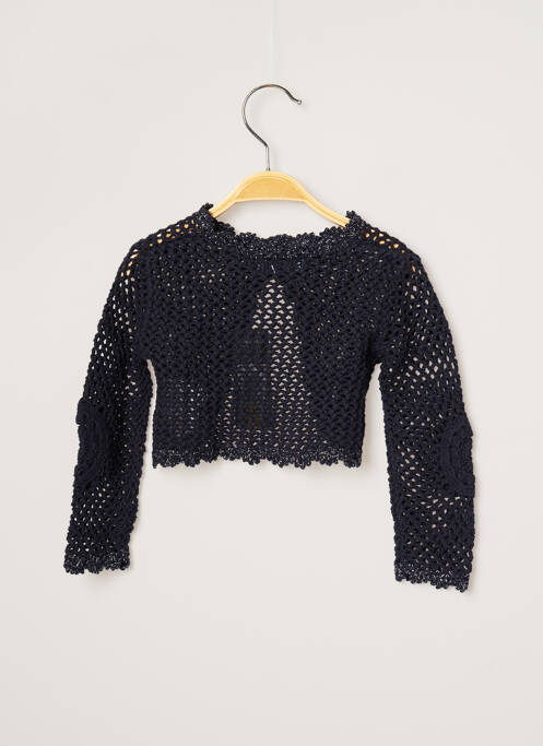 Gilet manches longues bleu marine 3 POMMES pour fille