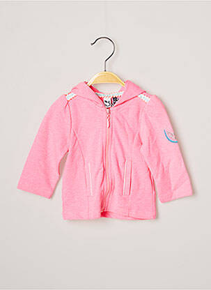 Gilet manches longues rose 3 POMMES fille