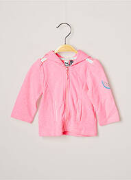 Gilet manches longues rose 3 POMMES fille