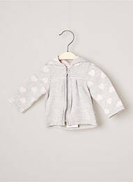 Gilet manches longues gris 3 POMMES fille