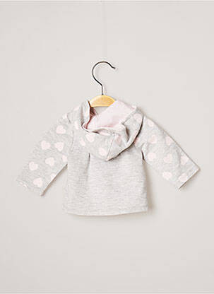 Gilet manches longues gris 3 POMMES fille