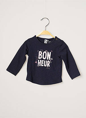 T-shirt bleu marine 3 POMMES fille
