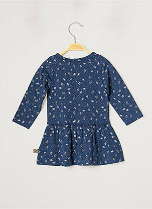 Robe mi-longue bleu 3 POMMES fille