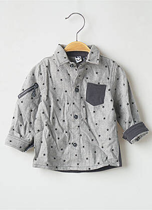 Chemise manches longues gris 3 POMMES garçon