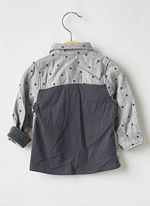 Chemise manches longues gris 3 POMMES garçon