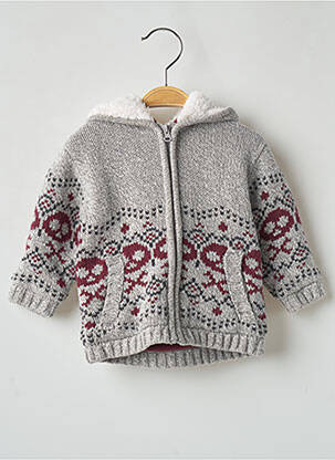 Gilet gris 3 POMMES garçon
