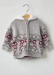 Gilet gris 3 POMMES garcon