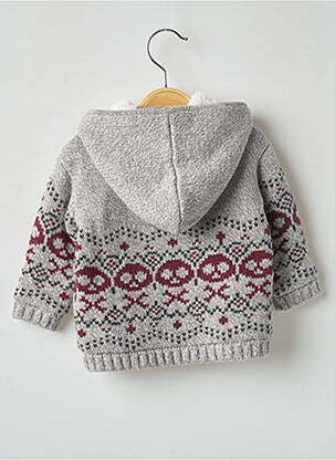 Gilet gris 3 POMMES garçon