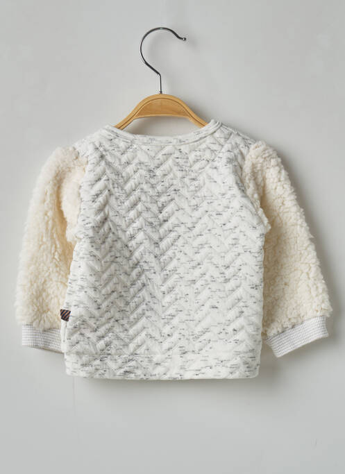 Gilet manches longues blanc 3 POMMES pour fille