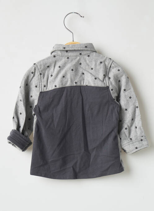 Chemise manches longues gris 3 POMMES pour garçon