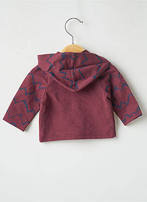 Gilet manches longues rouge 3 POMMES garçon