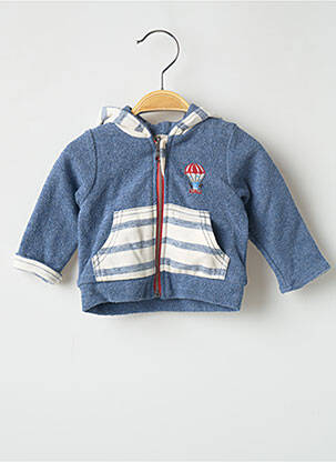 Gilet manches longues bleu 3 POMMES garçon