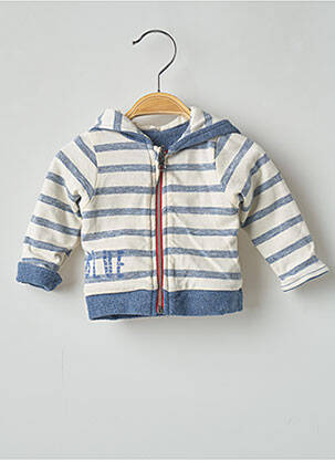 Gilet manches longues bleu 3 POMMES garçon