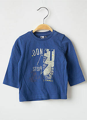 T-shirt bleu 3 POMMES garçon