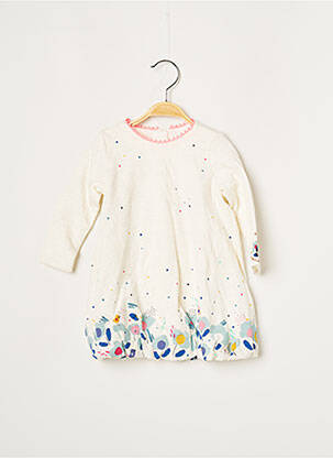 Robe mi-longue blanc CATIMINI fille
