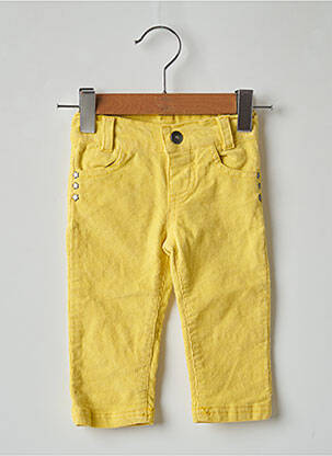 Pantalon droit jaune 3 POMMES pour fille