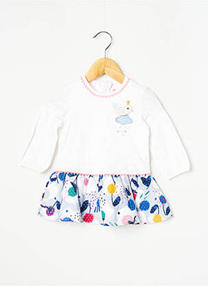 Robe mi-longue blanc CATIMINI fille