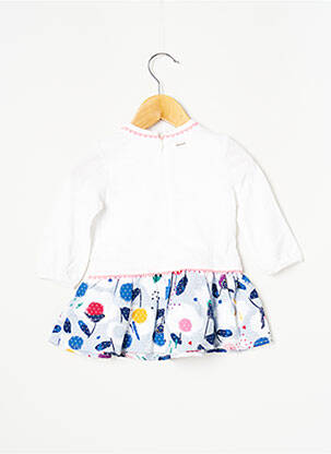 Robe mi-longue blanc CATIMINI fille