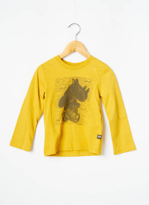 T-shirt jaune G STAR pour garçon