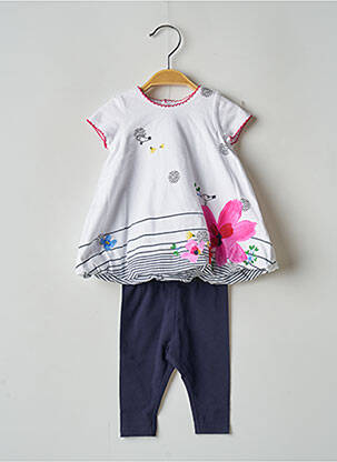 Robe courte blanc CATIMINI fille