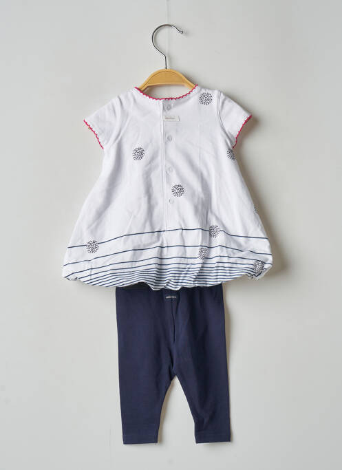 Robe courte blanc CATIMINI pour fille