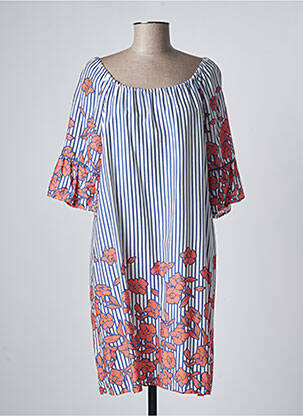 Robe mi-longue bleu DEVERNOIS femme