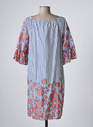 Robe mi-longue bleu DEVERNOIS femme