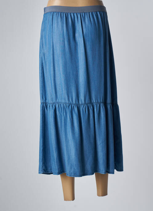 Jupe mi-longue bleu DEVERNOIS femme