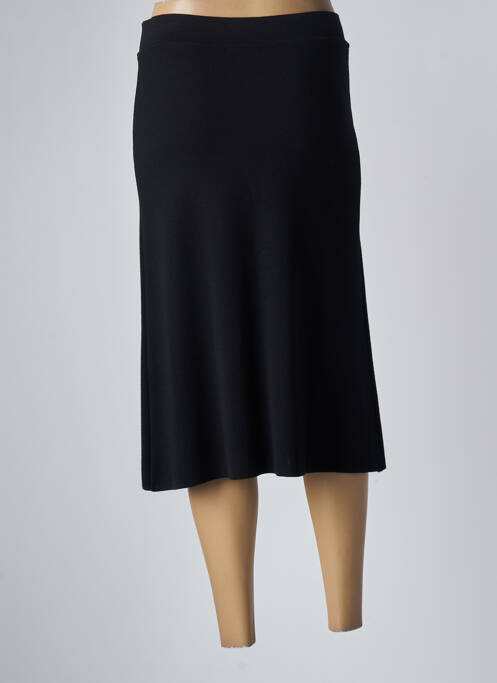 Jupe mi-longue noir DEVERNOIS pour femme